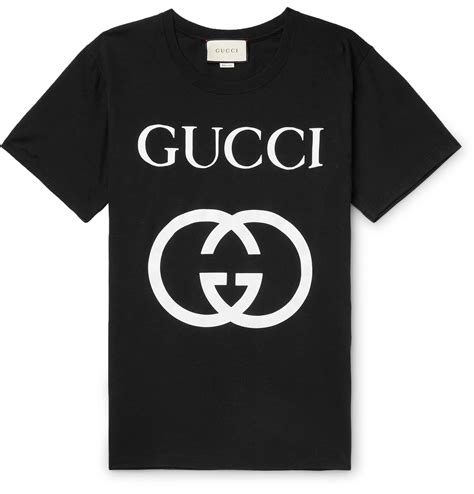 cotton jersey t-shirt with gucci print|Printed cotton jersey T.